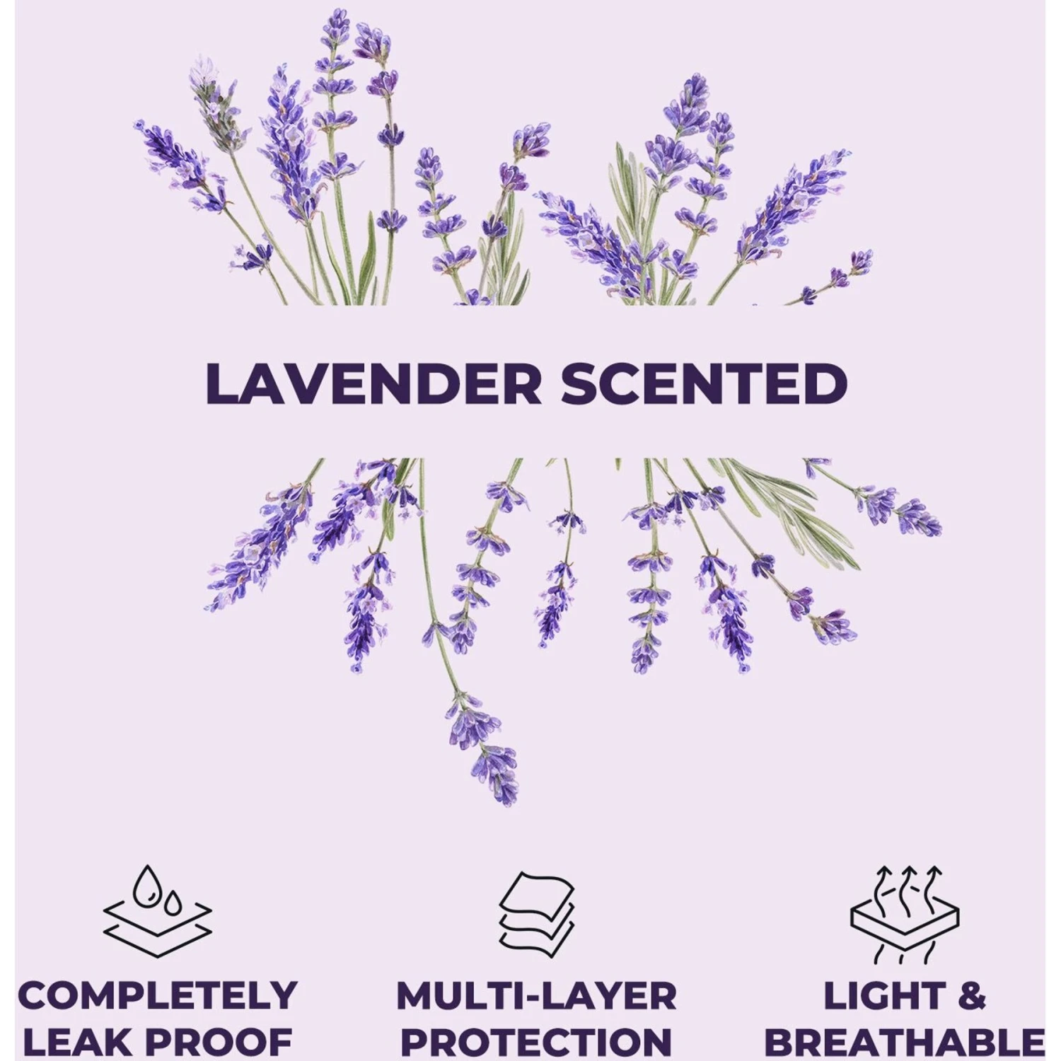 Green Lifestyle Disposable Lavender Scented Dog & Cat Pee Pads, 100 Count 5 Green Lifestyle Disposable Lavender Scented Dog & Cat Pee Pads, 100 Count - Image 5