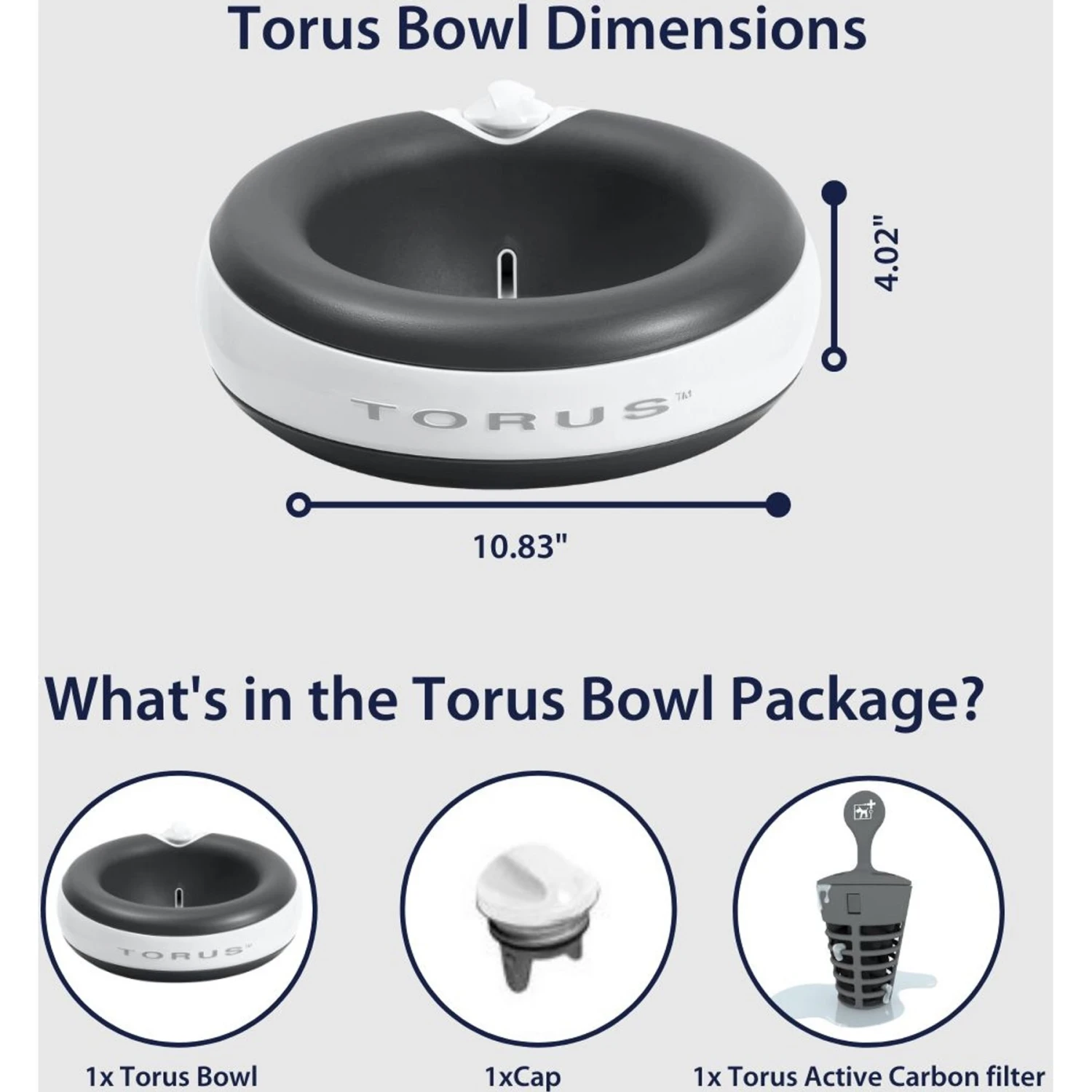 Torus Pet Filtered Dog & Cat Water Bowl 3 Torus Pet Filtered Dog & Cat Water Bowl - Image 3