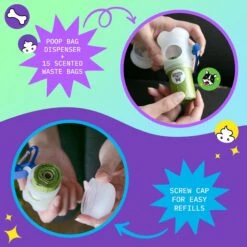Pogi's Pet Supplies Poop Bag Dispenser + 15 Scented Waste Bags -Pup Haven Sales Store 109981 PT2. AC SS1800 V1661830859