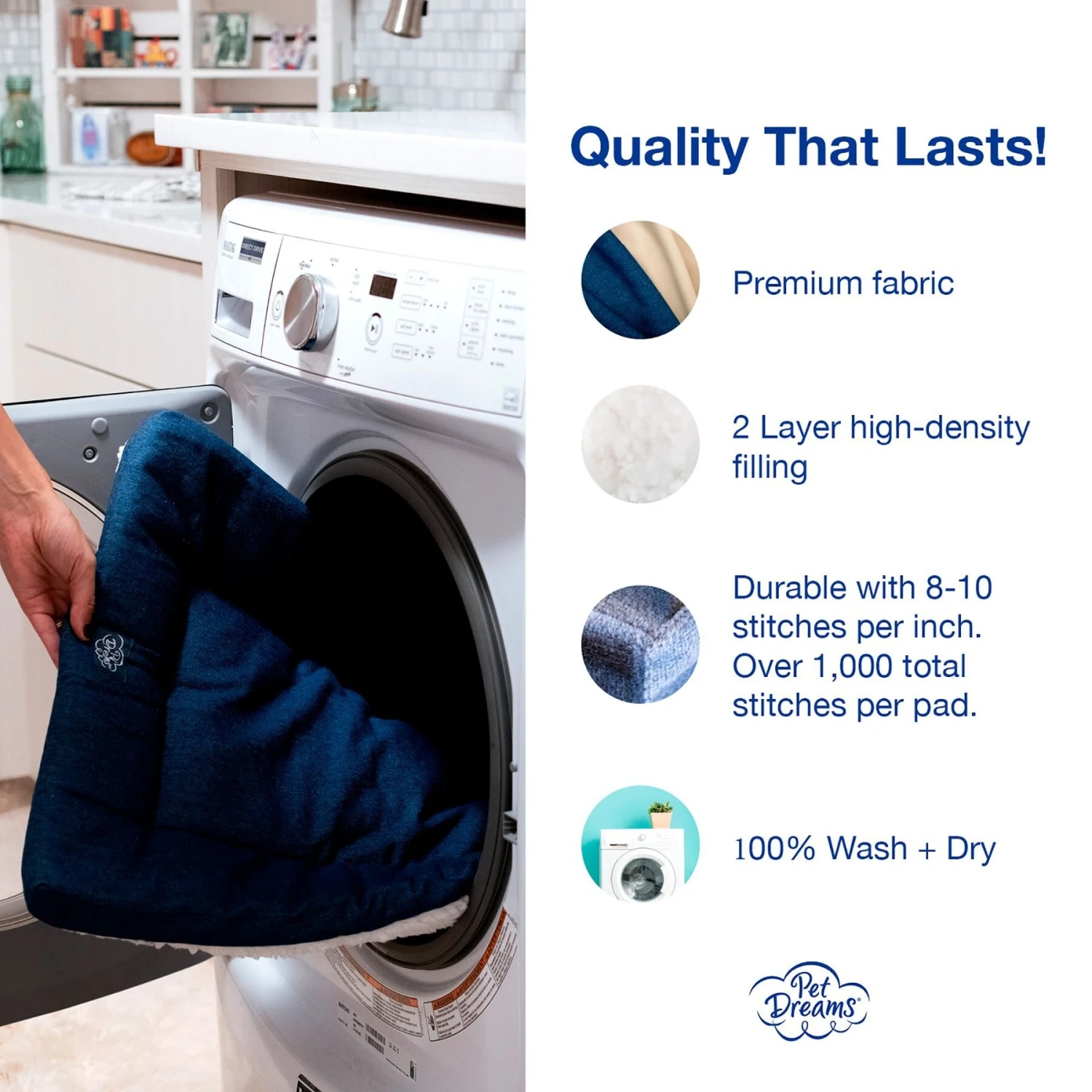 Pet Dreams Sleep-eez Classic Reversible Dog Crate Mat 4 Pet Dreams Sleep-eez Classic Reversible Dog Crate Mat - Image 4