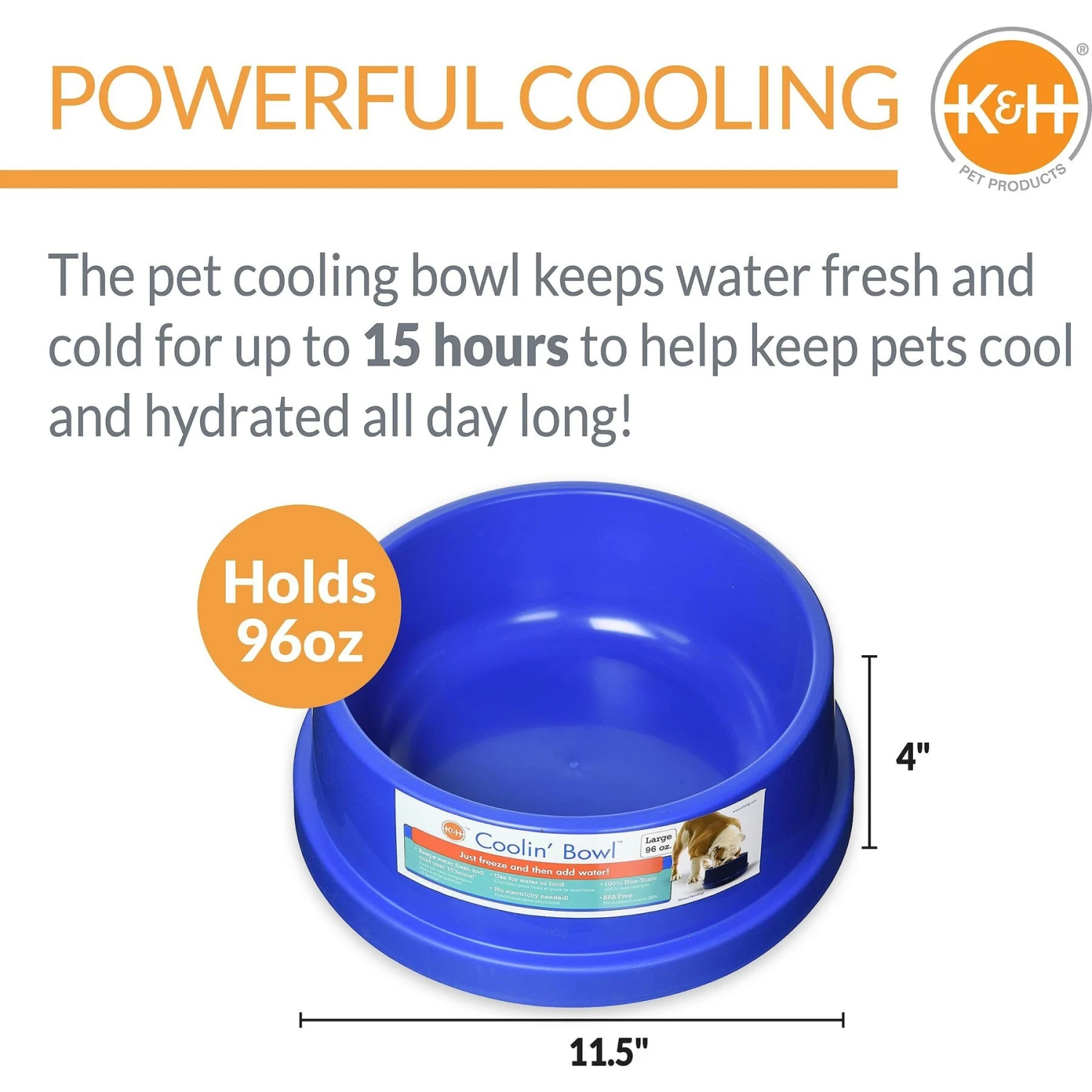 K&H Pet Products Coolin' Bowl Plastic Dog & Cat Bowl 2 K&H Pet Products Coolin' Bowl Plastic Dog & Cat Bowl - Image 2