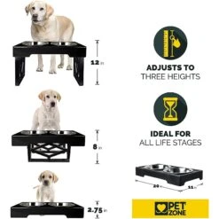 Pet Zone Designer Diner Adjustable Elevated Dog & Cat Bowls, 7-cup 9 Pet Zone Designer Diner Adjustable Elevated Dog & Cat Bowls, 7-cup -Pup Haven Sales Store 115664 PT2. AC SS1800 V1639016588