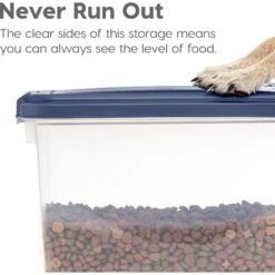 IRIS USA 2-Piece WeatherPro Airtight Stackable Dog Cat & Bird Food Pet Food Storage Container Combo & Treat Box, Navy, 35-lb 13 IRIS USA 2-Piece WeatherPro Airtight Stackable Dog Cat & Bird Food Pet Food Storage Container Combo & Treat Box, Navy, 35-lb -Pup Haven Sales Store 116487 PT6. AC SS1800 V1494280073