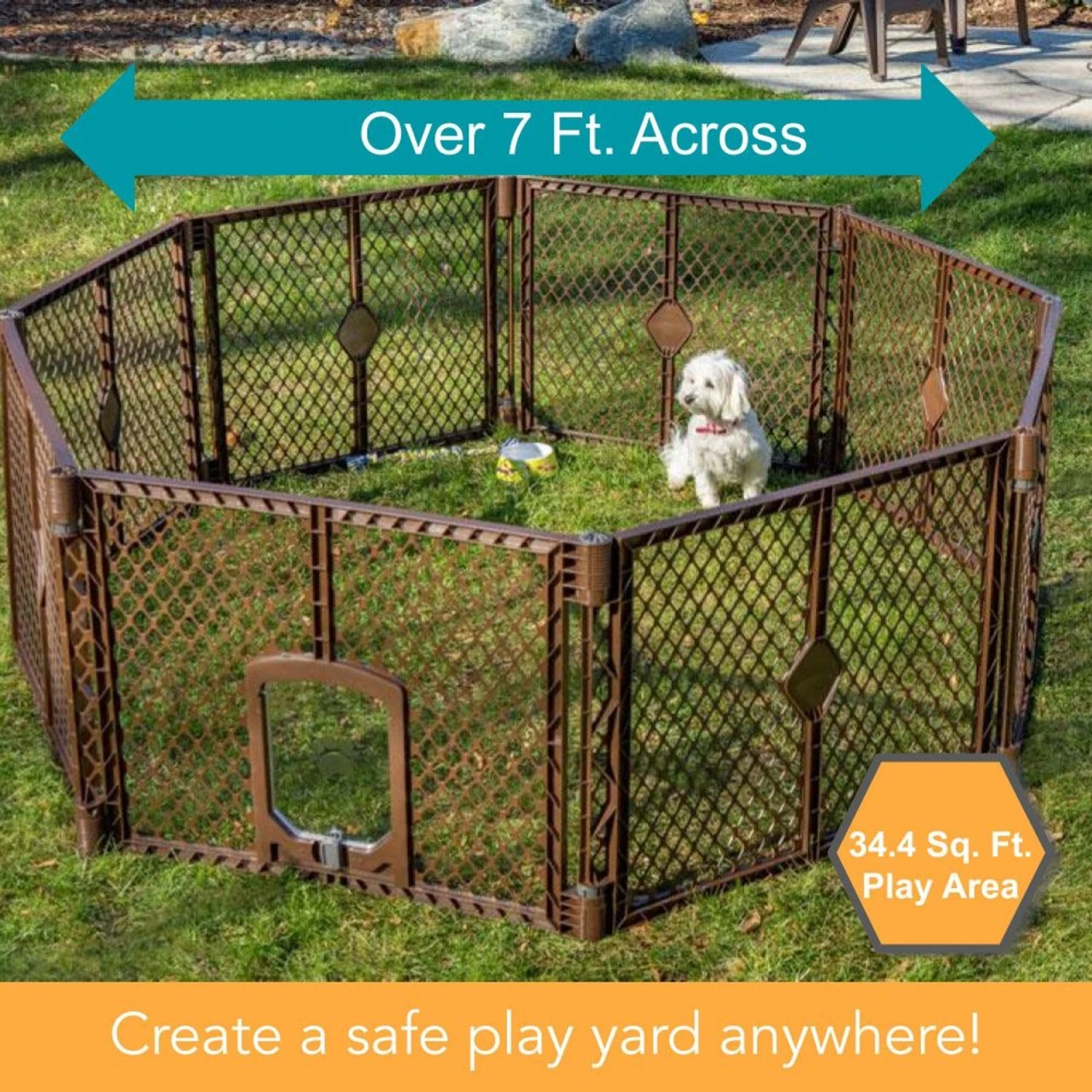 MyPet 8-Panel Petyard Passage Plastic Dog Pen 2 MyPet 8-Panel Petyard Passage Plastic Dog Pen - Image 2