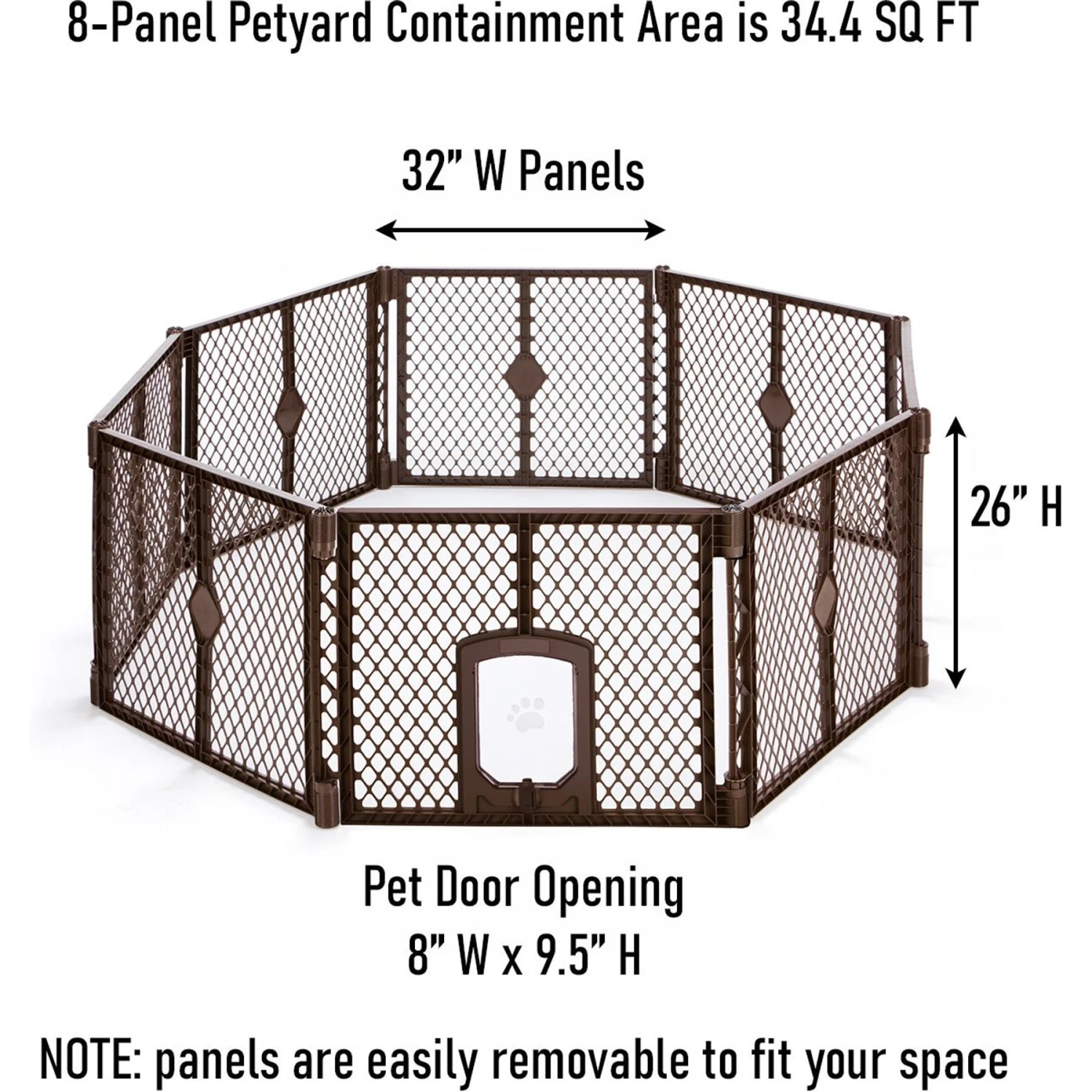 MyPet 8-Panel Petyard Passage Plastic Dog Pen 7 MyPet 8-Panel Petyard Passage Plastic Dog Pen - Image 7