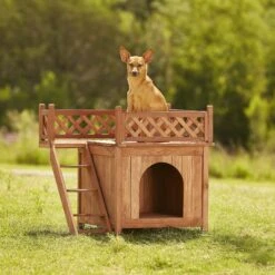 Merry Products Room With A View Wood Dog & Cat House