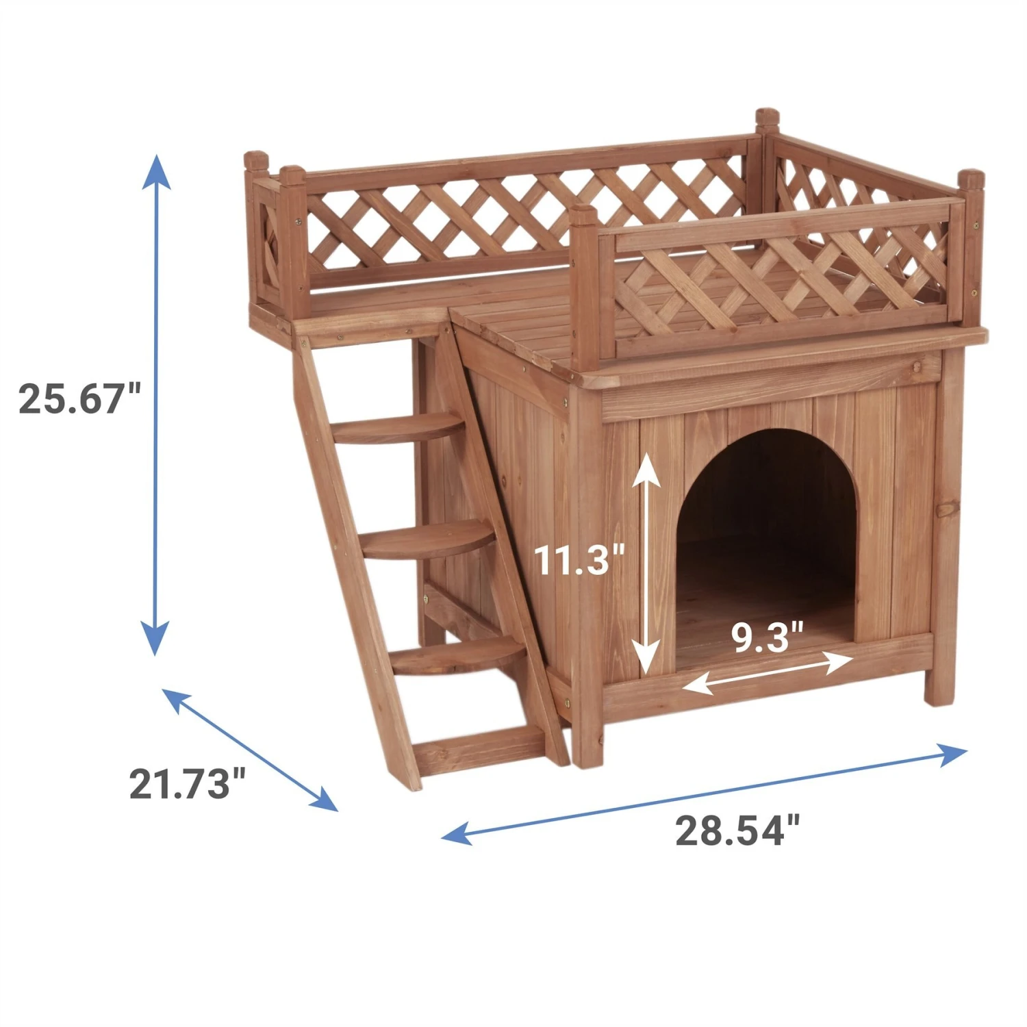 Merry Products Room With A View Wood Dog & Cat House 2 Merry Products Room With A View Wood Dog & Cat House - Image 2