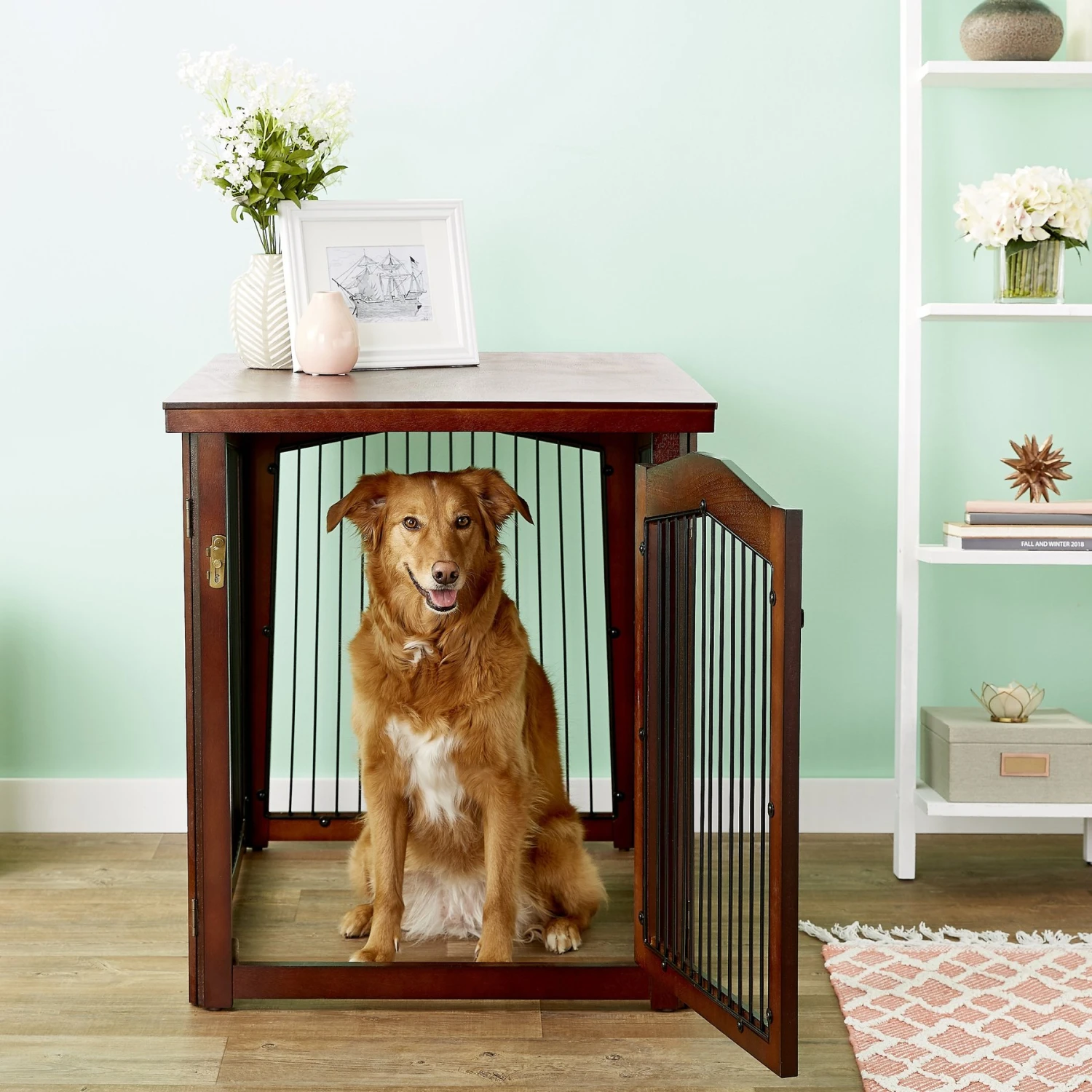 Merry Products 2-in-1 Configurable Single Door Furniture Style Dog Crate & Gate 1 Merry Products 2-in-1 Configurable Single Door Furniture Style Dog Crate & Gate