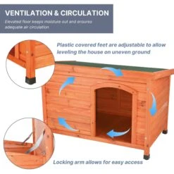 TRIXIE Natura Classic Dog House With Weatherproof Finish, Elevated Floor 12 TRIXIE Natura Classic Dog House With Weatherproof Finish, Elevated Floor -Pup Haven Sales Store 118966 PT4. AC SS1800 V1643413904