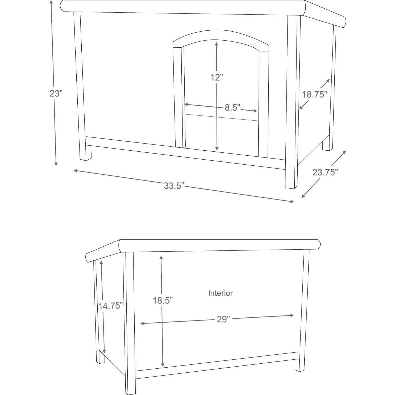 TRIXIE Natura Classic Dog House With Weatherproof Finish, Elevated Floor 8 TRIXIE Natura Classic Dog House With Weatherproof Finish, Elevated Floor - Image 8