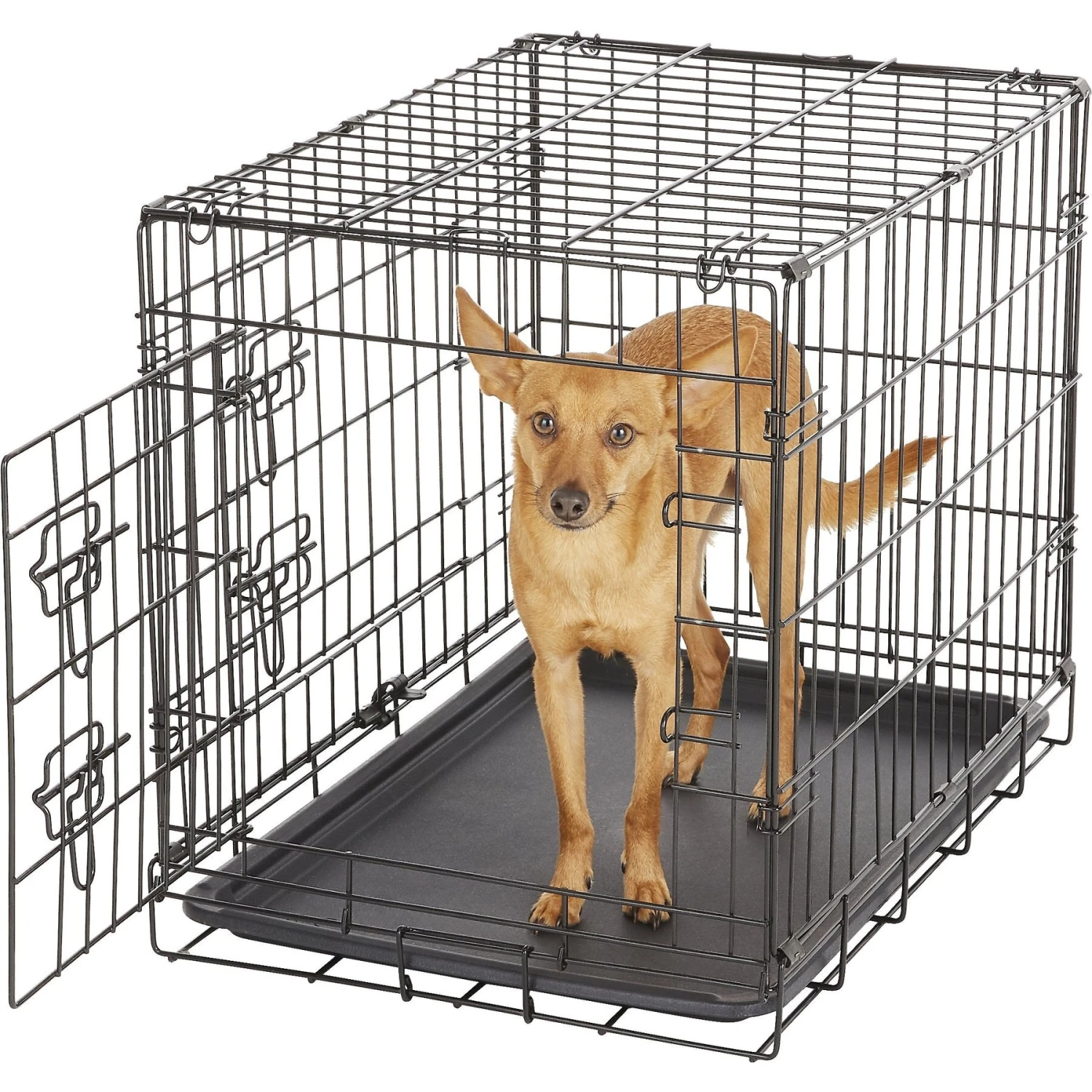Paws & Pals Oxgord Double Door Collapsible Wire Dog Crate 4 Paws & Pals Oxgord Double Door Collapsible Wire Dog Crate - Image 4