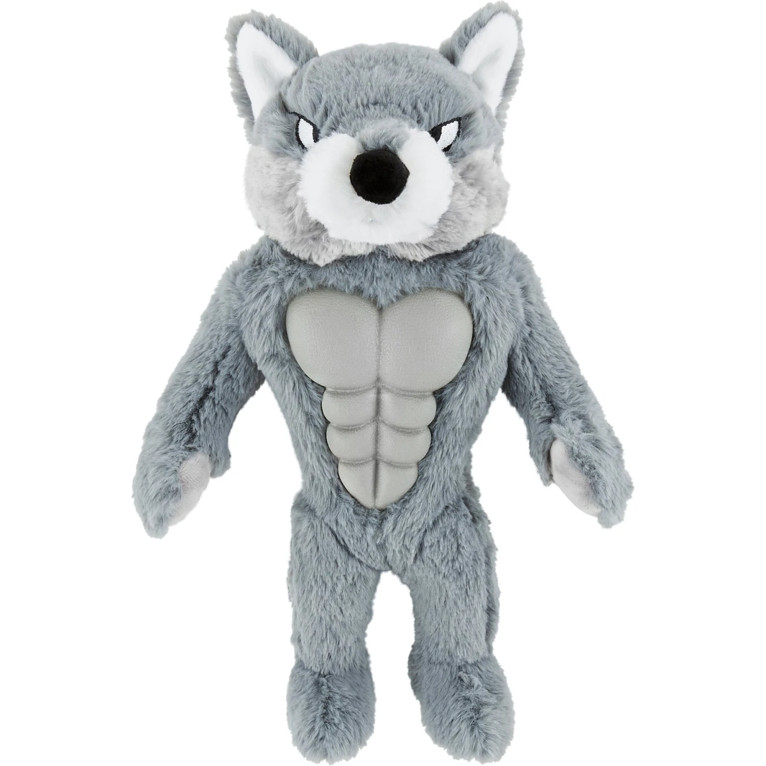 Frisco Wolf Muscle Plush Squeaky Dog Toy 1 Frisco Wolf Muscle Plush Squeaky Dog Toy