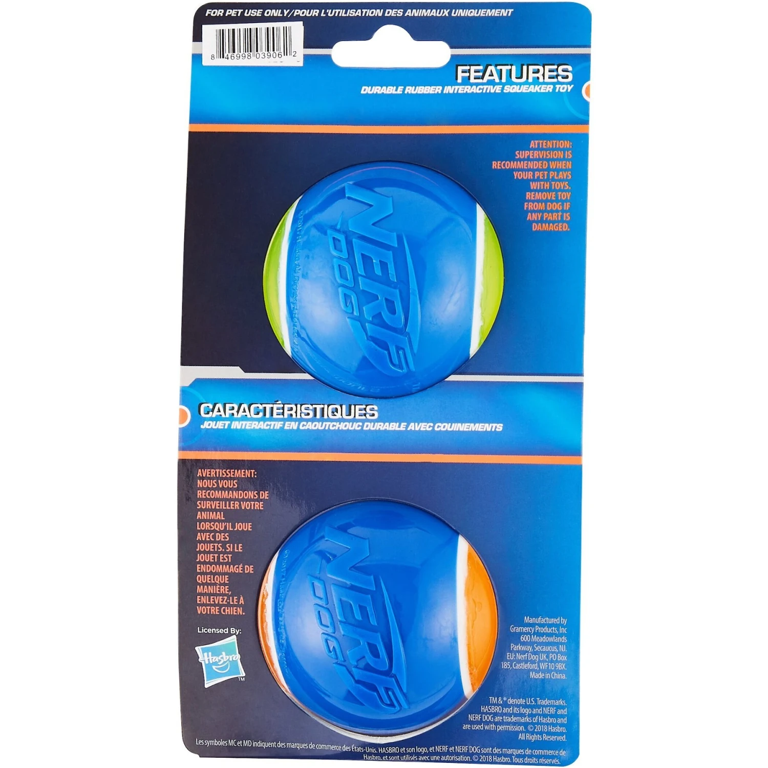 Nerf Dog Squeaker TPR Tennis Ball Dog Toy, 2 Pack 4 Nerf Dog Squeaker TPR Tennis Ball Dog Toy, 2 Pack - Image 4