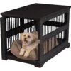 Merry Products Slide Aside Single Door Furniture Style Dog Crate & End Table