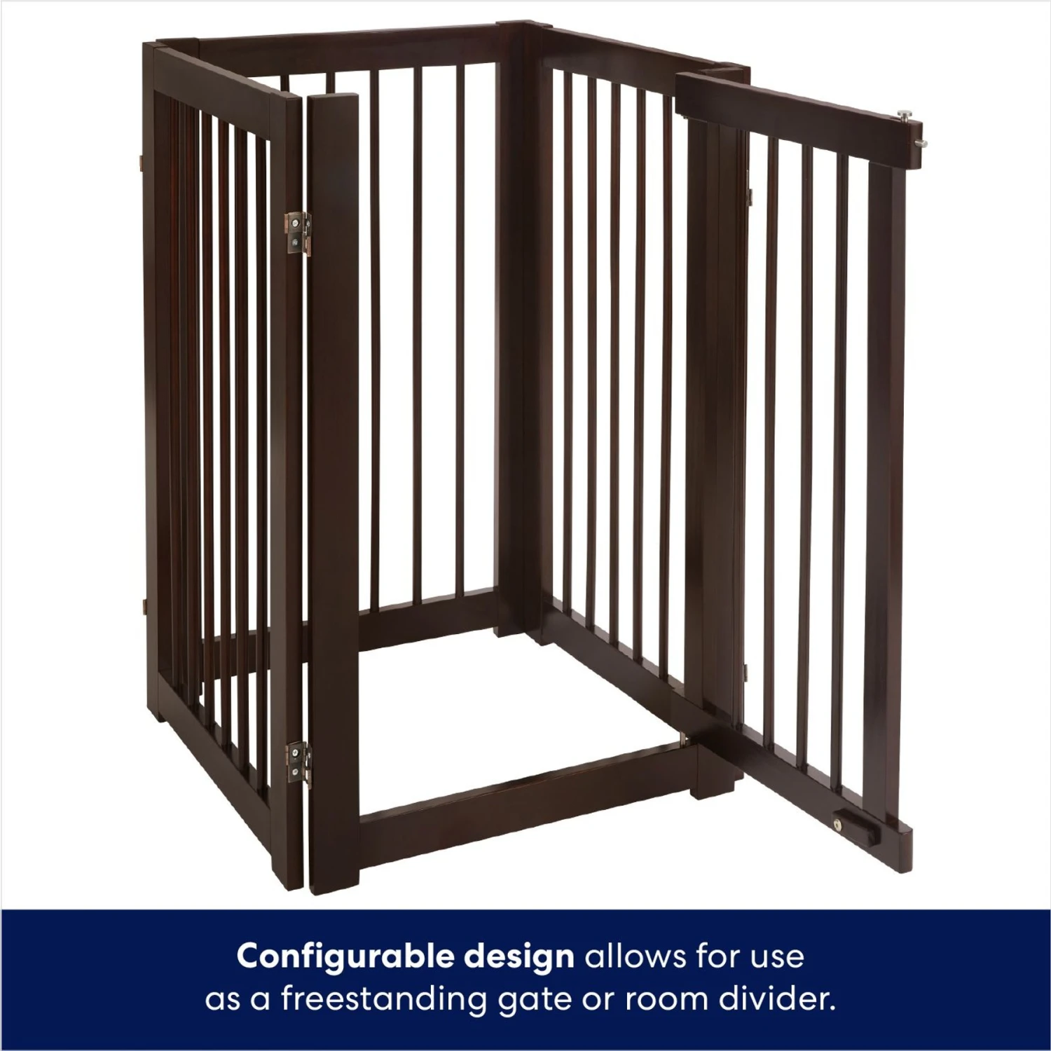 Frisco Deluxe Configurable 4-Panel Wood Dog Gate 5 Frisco Deluxe Configurable 4-Panel Wood Dog Gate - Image 5