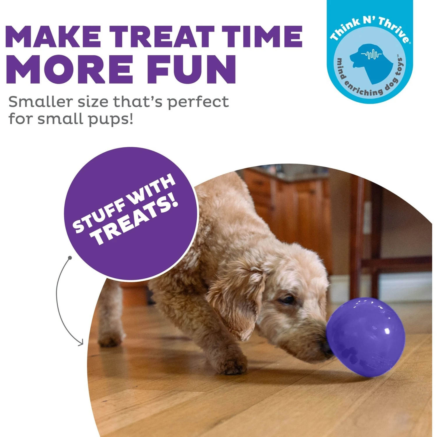 Planet Dog Orbee-Tuff Lil Snoop Treat Dispensing Tough Dog Chew Toy 2 Planet Dog Orbee-Tuff Lil Snoop Treat Dispensing Tough Dog Chew Toy - Image 2