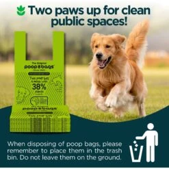 The Original Poop Bags Handle Tie USDA Biobased Waste Bags, Green, Large, 120 Count -Pup Haven Sales Store 173549 PT5. AC SS1800 V1695137086