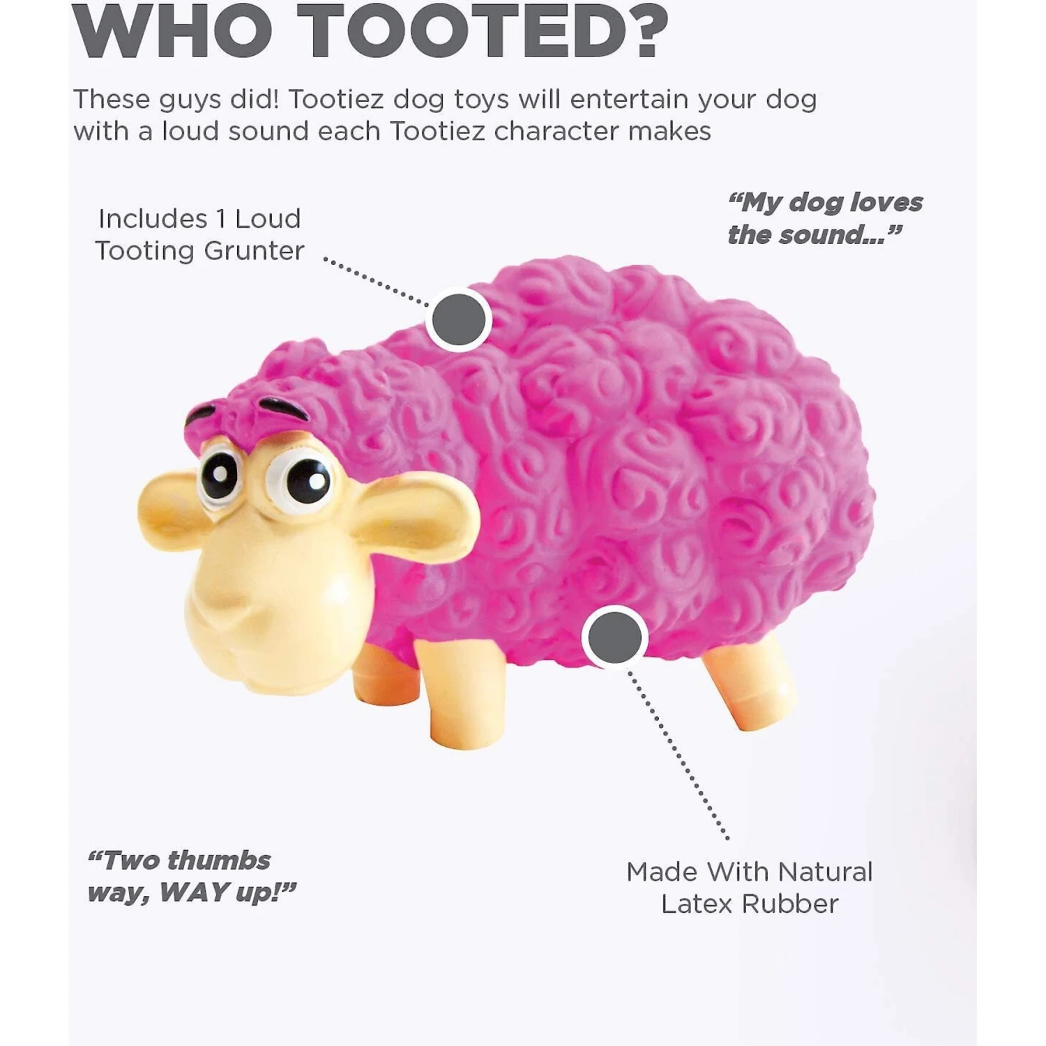Outward Hound Tootiez Squeaky Stuffing-Free Dog Toy 2 Outward Hound Tootiez Squeaky Stuffing-Free Dog Toy - Image 2