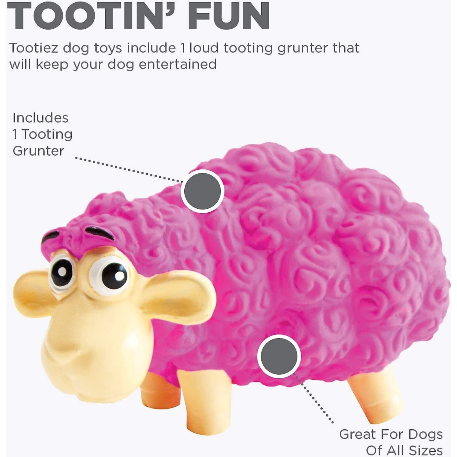 Outward Hound Tootiez Squeaky Stuffing-Free Dog Toy 3 Outward Hound Tootiez Squeaky Stuffing-Free Dog Toy - Image 3