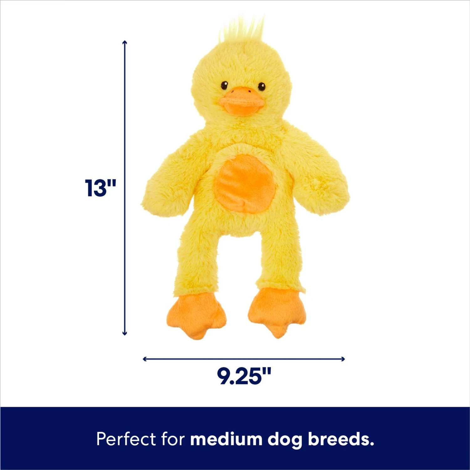 Frisco Duck Plush With Inside Rope Squeaky Dog Toy 2 Frisco Duck Plush With Inside Rope Squeaky Dog Toy - Image 2