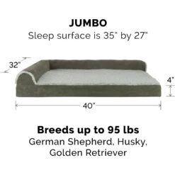 FurHaven Two-Tone Deluxe Chaise Memory Top Cat & Dog Bed With Removable Cover 13 FurHaven Two-Tone Deluxe Chaise Memory Top Cat & Dog Bed With Removable Cover -Pup Haven Sales Store 176268 PT4. AC SS1800 V1667228571