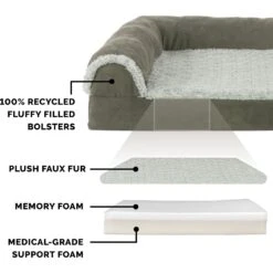 FurHaven Two-Tone Deluxe Chaise Memory Top Cat & Dog Bed With Removable Cover 14 FurHaven Two-Tone Deluxe Chaise Memory Top Cat & Dog Bed With Removable Cover -Pup Haven Sales Store 176268 PT5. AC SS1800 V1606786088