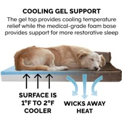 FurHaven Plush Deluxe Chaise Cooling Gel Cat & Dog Bed With Removable Cover -Pup Haven Sales Store 178937 PT5. AC SS1800 V1703798765