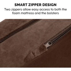 FurHaven Plush Deluxe Chaise Cooling Gel Cat & Dog Bed With Removable Cover -Pup Haven Sales Store 178937 PT7. AC SS1800 V1703798709