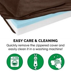 FurHaven Plush Deluxe Chaise Cooling Gel Cat & Dog Bed With Removable Cover -Pup Haven Sales Store 178937 PT8. AC SS1800 V1703798708