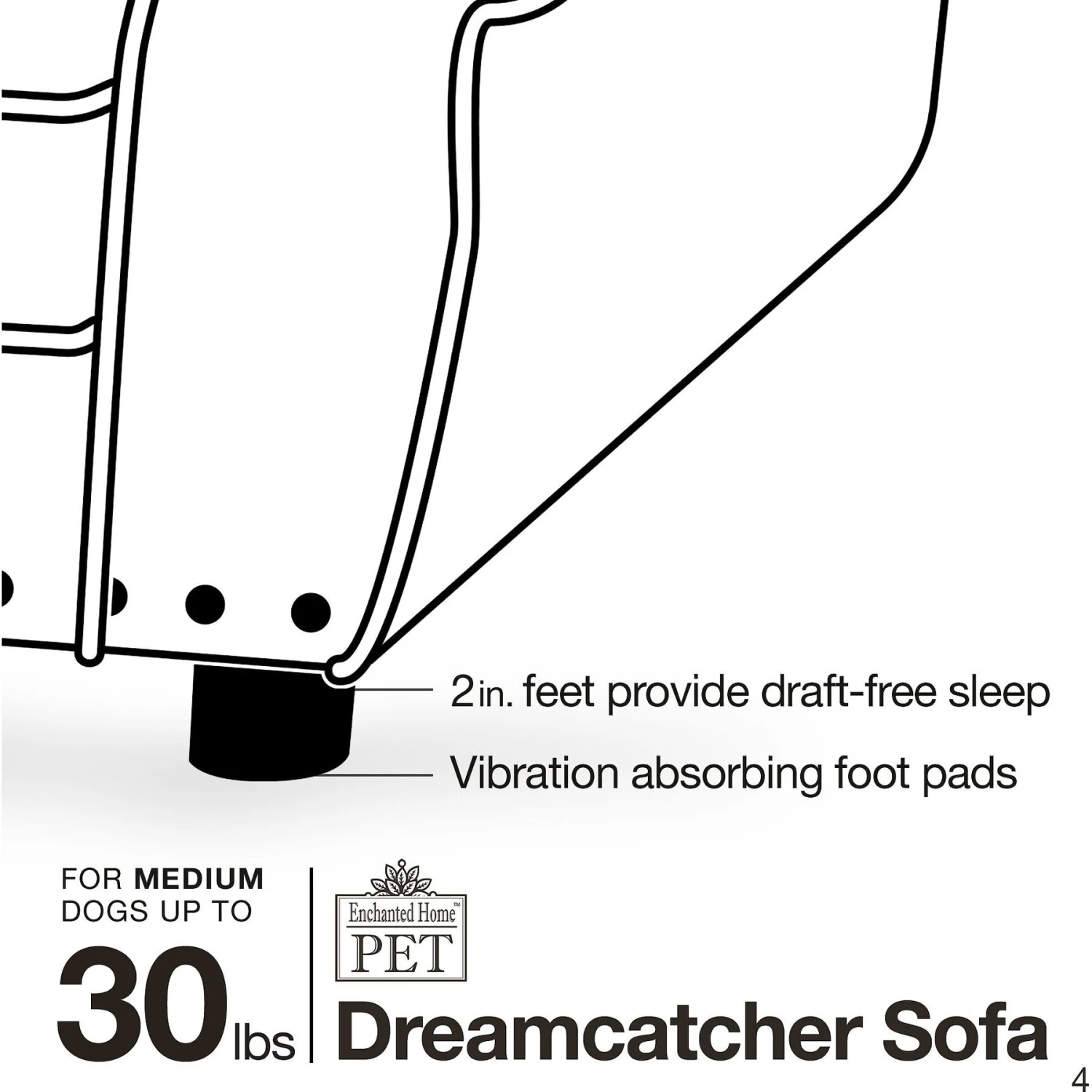 Enchanted Home Pet Dreamcatcher Sofa Cat & Dog Bed With Removable Cover, Caramel, Medium 6 Enchanted Home Pet Dreamcatcher Sofa Cat & Dog Bed With Removable Cover, Caramel, Medium - Image 6