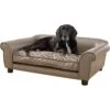 Enchanted Home Pet Rockwell Sofa Dog Bed With Removable Cover, Large, Pewter