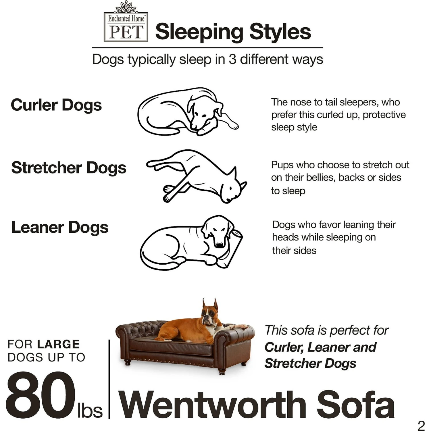 Enchanted Home Pet Wentworth Sofa Dog Bed With Removable Cover, Large, Charcoal Grey 6 Enchanted Home Pet Wentworth Sofa Dog Bed With Removable Cover, Large, Charcoal Grey - Image 6