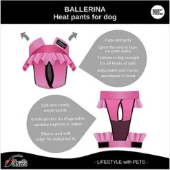 FinNero Ballerina Washable Female Heat Dog Diaper -Pup Haven Sales Store 182822 PT8. AC SS1800 V1613173274
