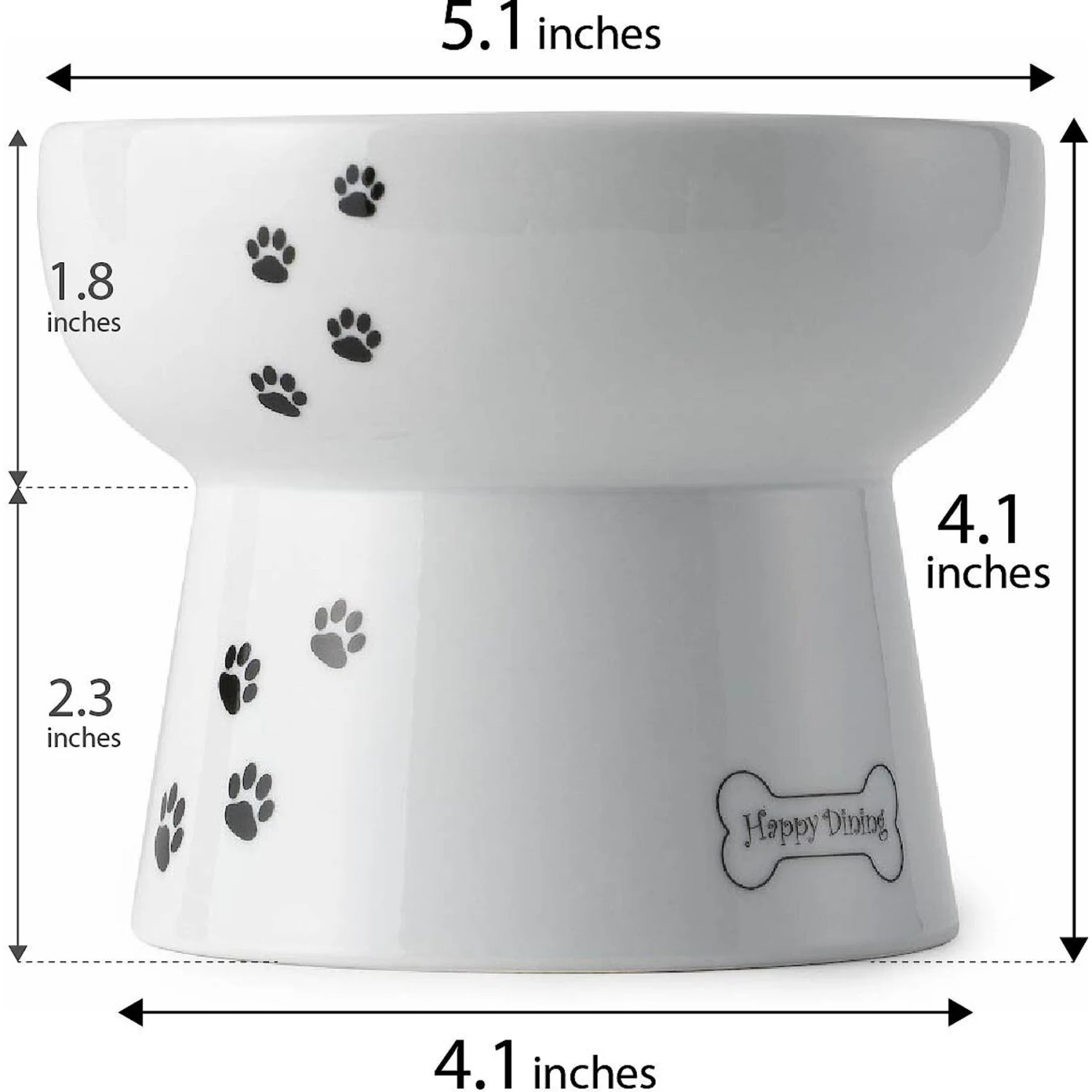 Necoichi Ceramic Elevated Dog Water Bowl, 12-oz 6 Necoichi Ceramic Elevated Dog Water Bowl, 12-oz - Image 6