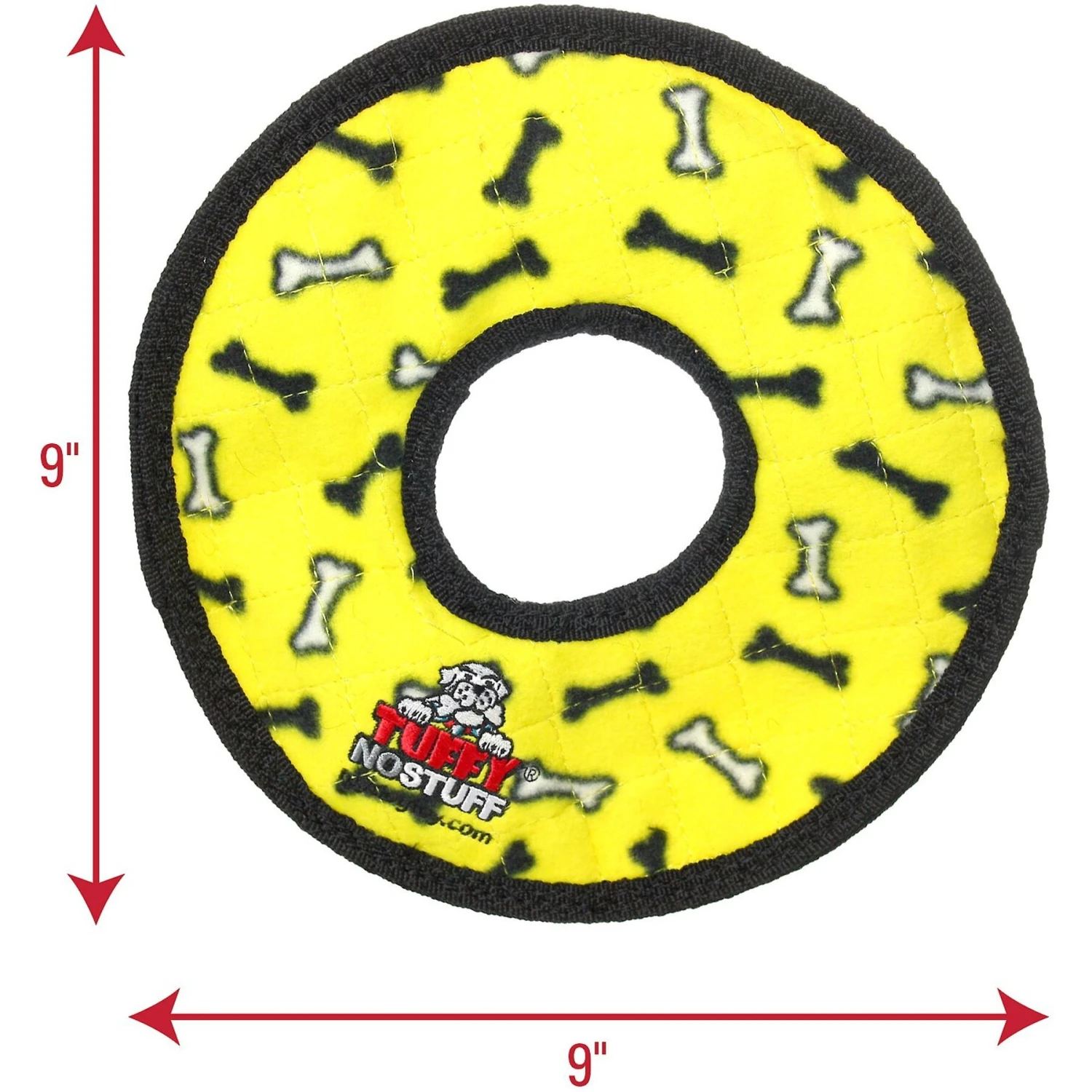 Tuffy's No Stuff Ultimate Ring Bone Squeaky Plush Dog Toy 2 Tuffy's No Stuff Ultimate Ring Bone Squeaky Plush Dog Toy - Image 2