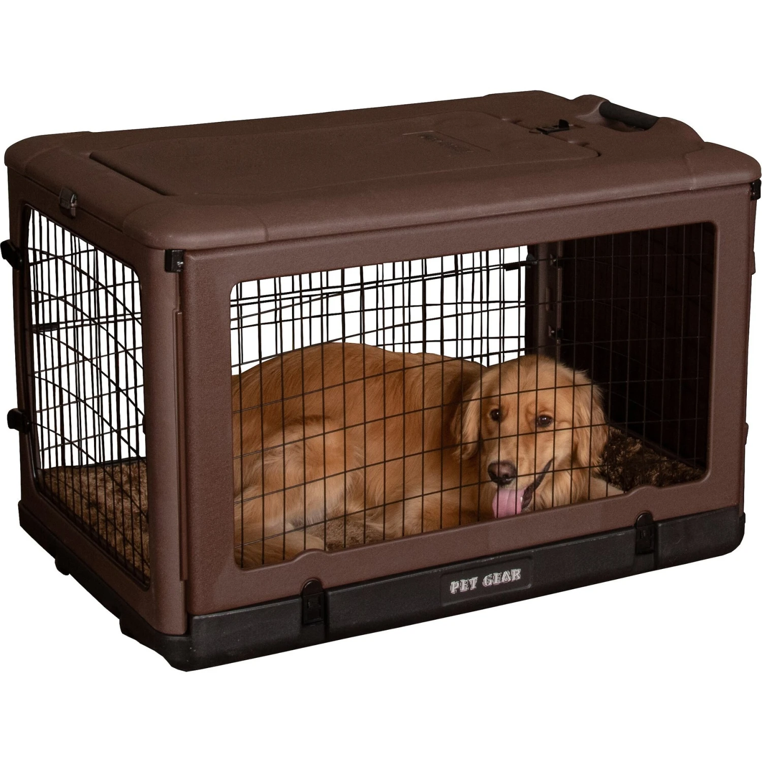 Pet Gear The Other Door 4-Door Collapsible Wire Dog Crate & Pad, Chocolate 1 Pet Gear The Other Door 4-Door Collapsible Wire Dog Crate & Pad, Chocolate