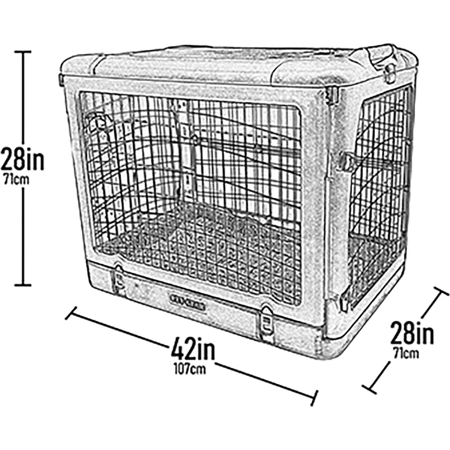 Pet Gear The Other Door 4-Door Collapsible Wire Dog Crate & Pad, Chocolate 2 Pet Gear The Other Door 4-Door Collapsible Wire Dog Crate & Pad, Chocolate - Image 2