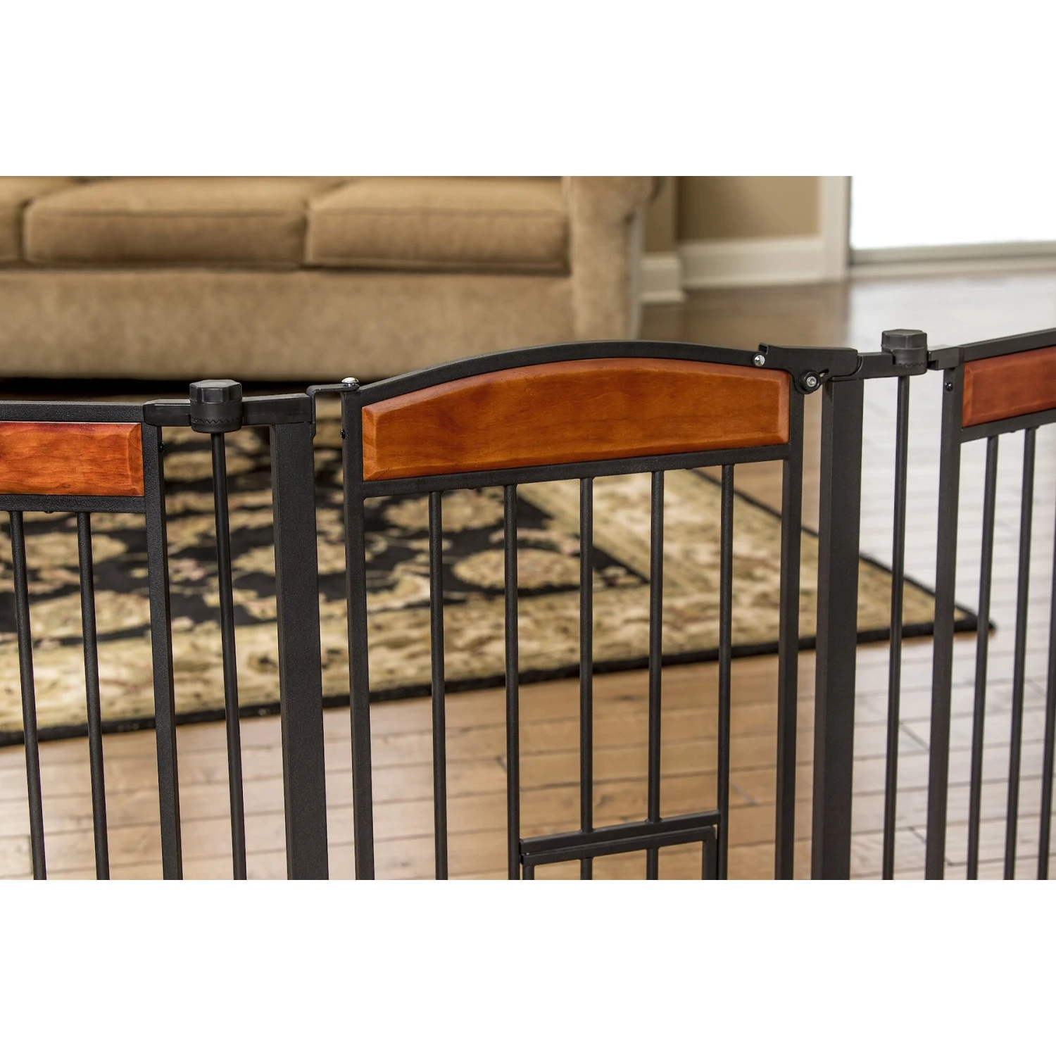 Carlson Pet Products Deluxe Flexi Dog Gate, 28-in 4 Carlson Pet Products Deluxe Flexi Dog Gate, 28-in - Image 4