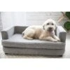 La-Z-Boy Bartlett Furniture Sofa Dog Bed, Pewter