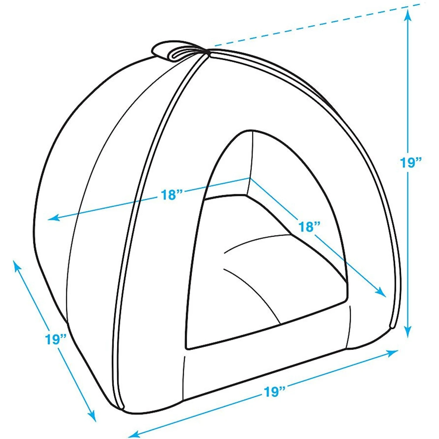 Best Pet Supplies Linen Tent Covered Cat & Dog Bed 4 Best Pet Supplies Linen Tent Covered Cat & Dog Bed - Image 4