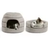 Best Friends By Sheri 2-in-1 Honeycomb Hut Covered/Bolster Cat & Dog Bed
