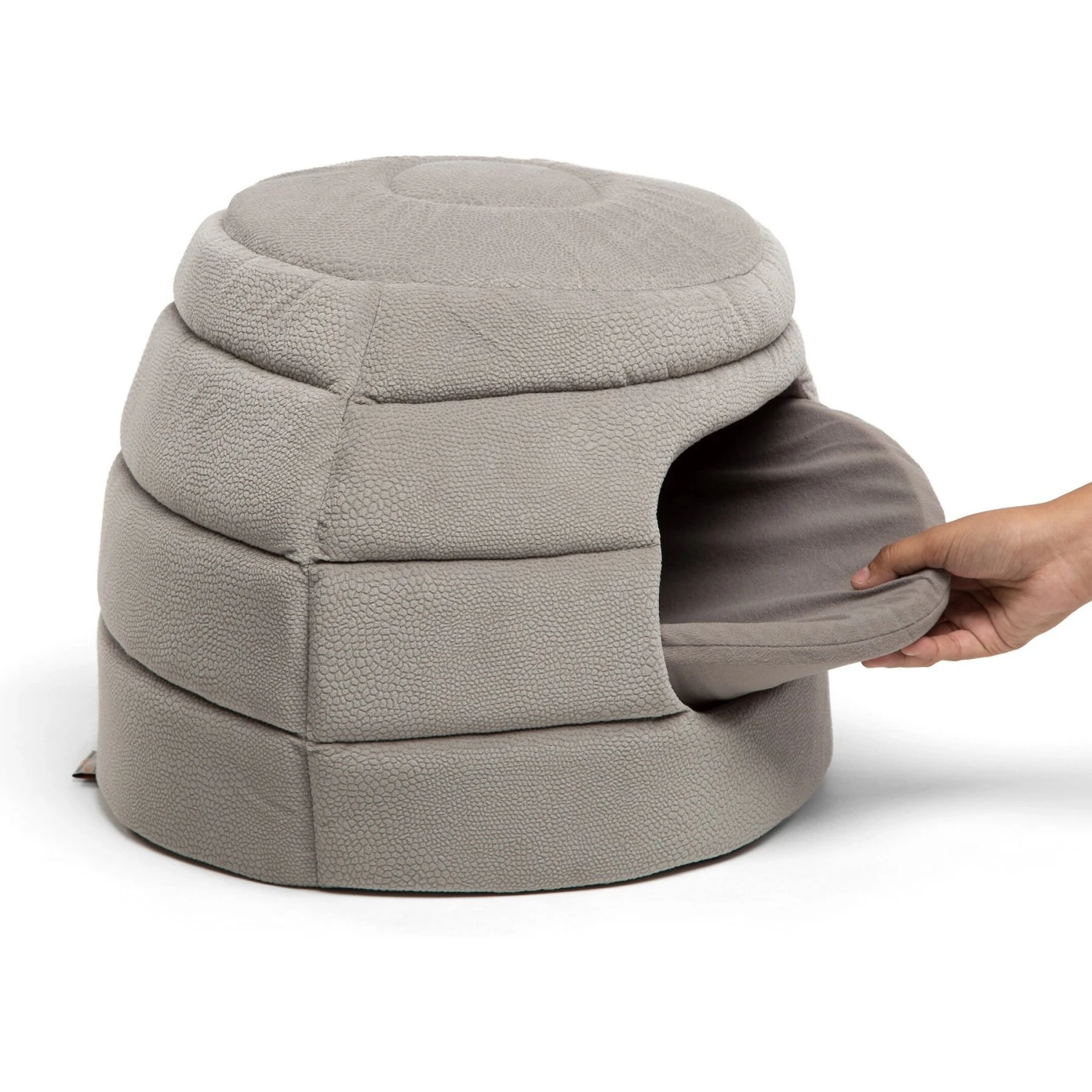 Best Friends By Sheri 2-in-1 Honeycomb Hut Covered/Bolster Cat & Dog Bed 5 Best Friends By Sheri 2-in-1 Honeycomb Hut Covered/Bolster Cat & Dog Bed - Image 5