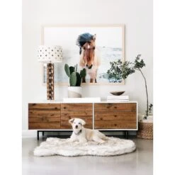 PawBrands PupRug Faux Fur Curve Orthopedic Pillow Dog Bed With Removable Cover, White -Pup Haven Sales Store 194376 PT5. AC SS1800 V1566829965