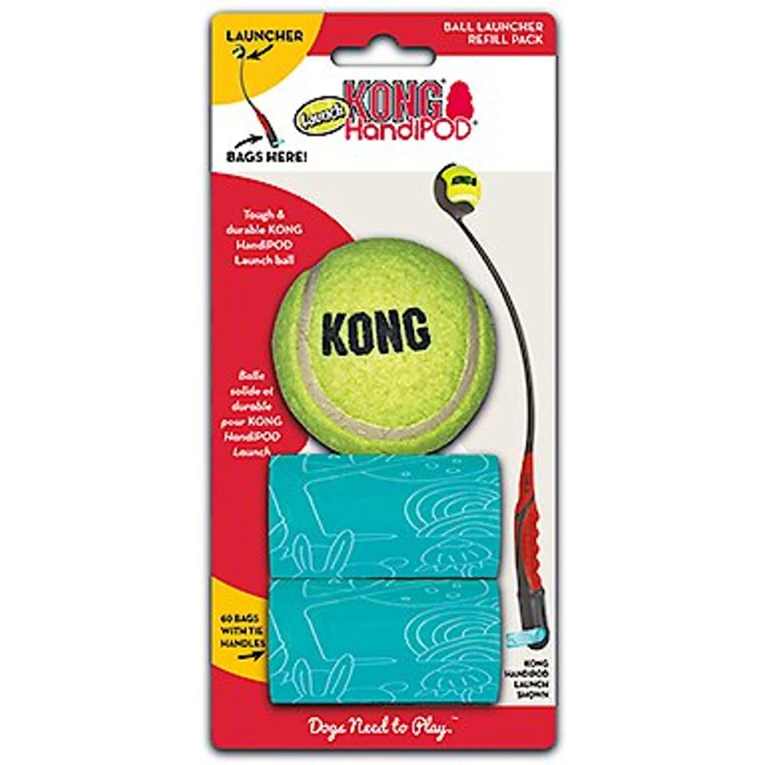 KONG HandiPOD Launch Dog Toy Poop Bag Refills, 60 Count 1 KONG HandiPOD Launch Dog Toy Poop Bag Refills, 60 Count