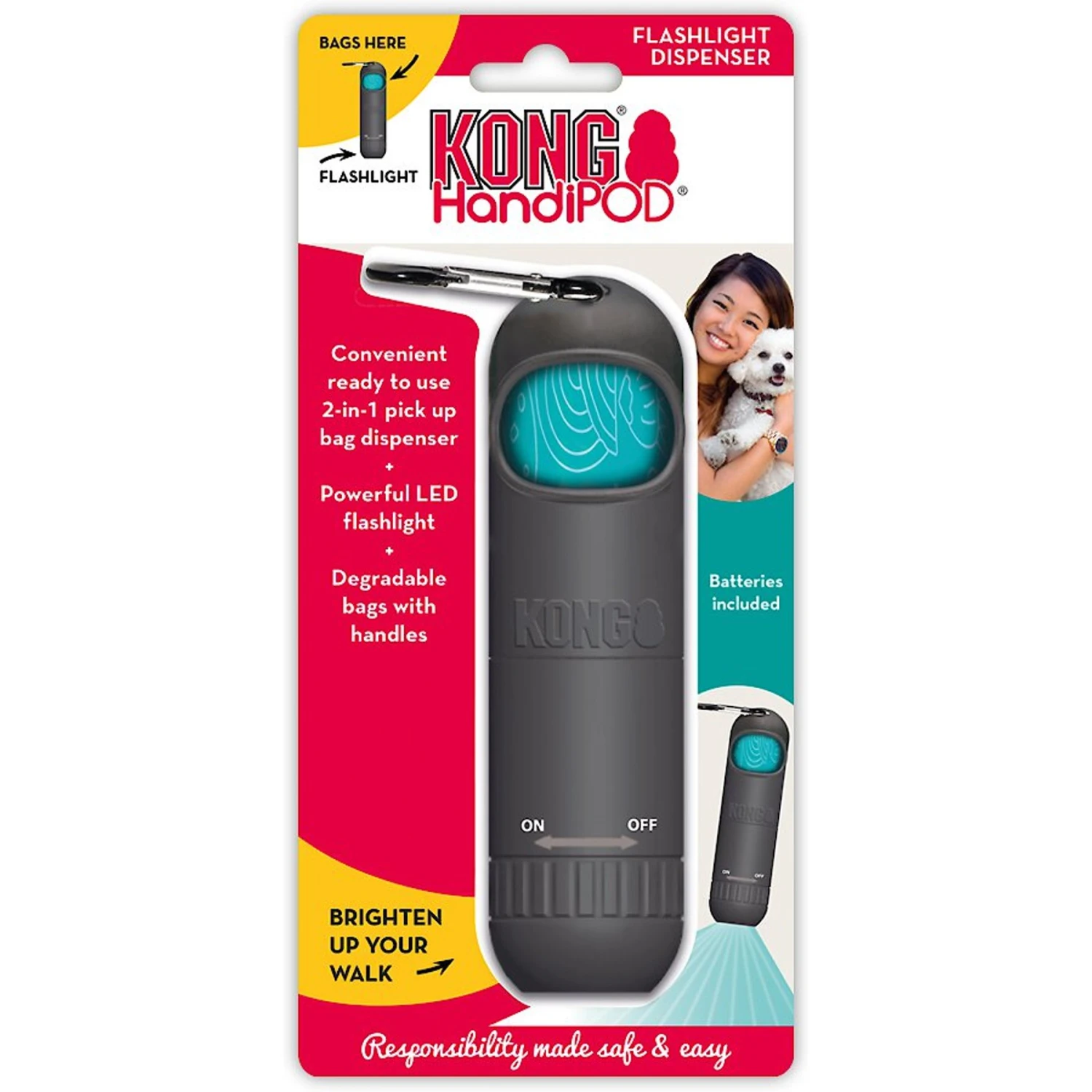 KONG HandiPOD Flashlight & Dog Poop Bag Dispenser 2 KONG HandiPOD Flashlight & Dog Poop Bag Dispenser - Image 2