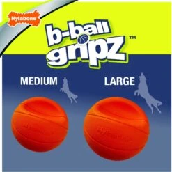 Nylabone Power Play Basketball B-Ball Gripz Dog Toy -Pup Haven Sales Store 195434 PT3. AC SS1800 V1685646679