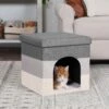 FurHaven House Footstool & Ottoman Dog & Cat Bed