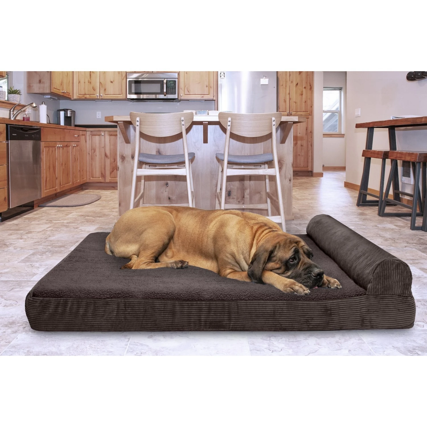 FurHaven Chaise Lounge Orthopedic Cat & Dog Bed With Removable Cover 1 FurHaven Chaise Lounge Orthopedic Cat & Dog Bed With Removable Cover