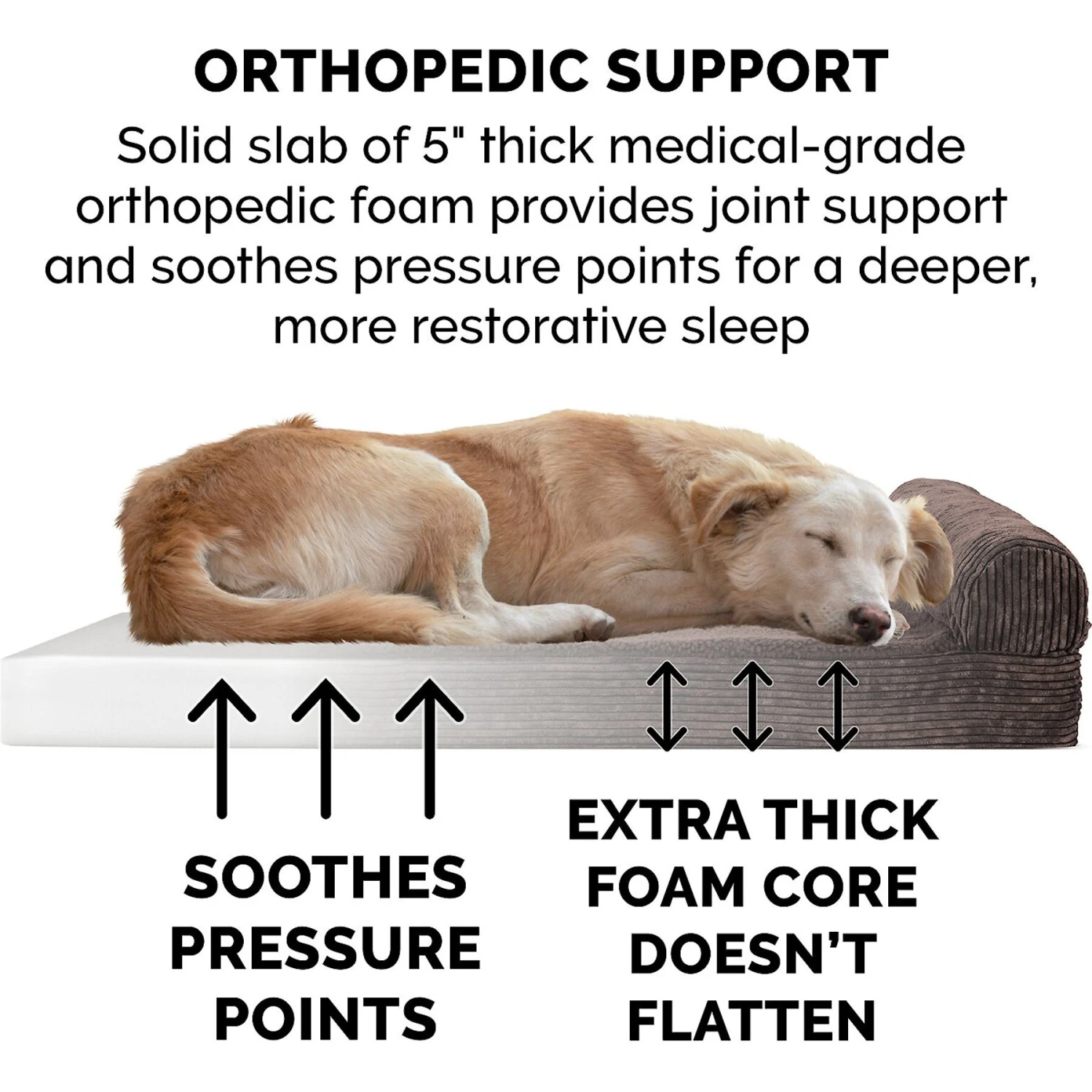 FurHaven Chaise Lounge Orthopedic Cat & Dog Bed With Removable Cover 6 FurHaven Chaise Lounge Orthopedic Cat & Dog Bed With Removable Cover - Image 6