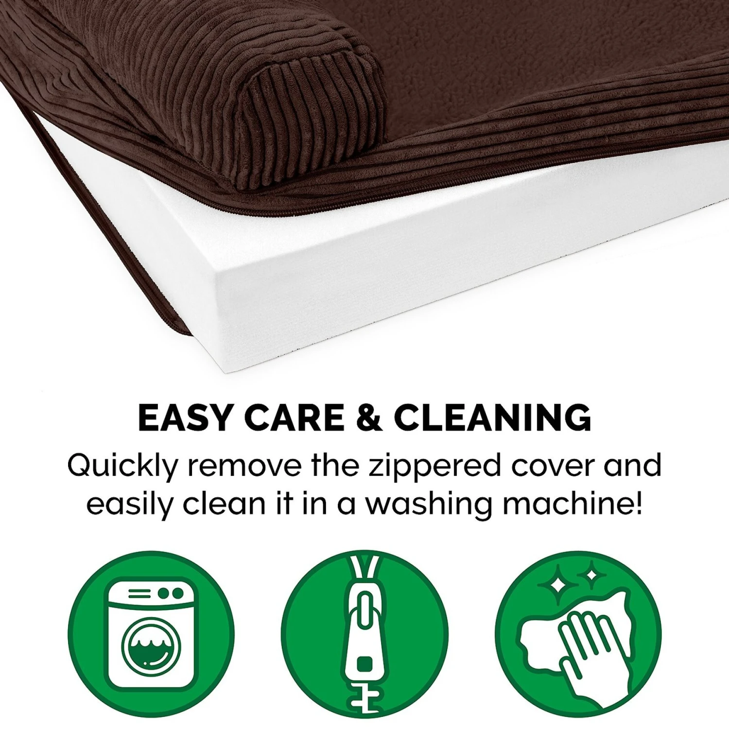 FurHaven Chaise Lounge Orthopedic Cat & Dog Bed With Removable Cover 7 FurHaven Chaise Lounge Orthopedic Cat & Dog Bed With Removable Cover - Image 7